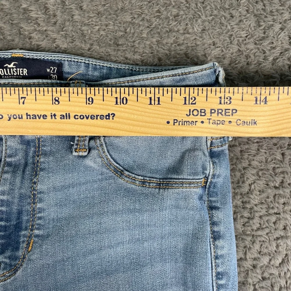 Hollister‎ Mid-Rise Jean Legging Size 5L Distressed Jegging Stretch Denim Preppy